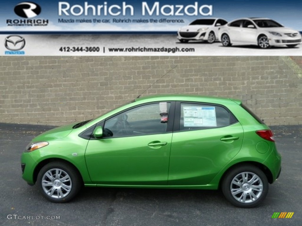 2011 MAZDA2 Touring - Spirited Green Metallic / Black photo #1