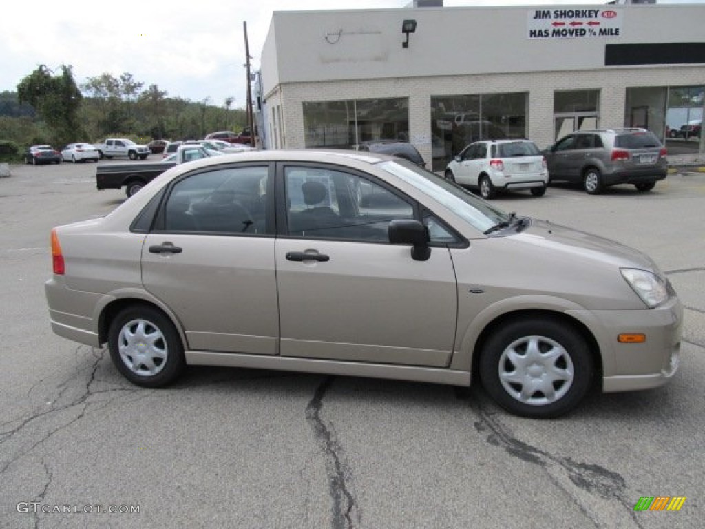 2006 Aerio AWD Sedan - Cool Beige Metallic / Black photo #2