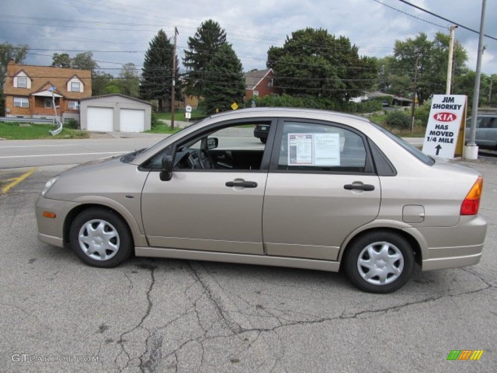 2006 Aerio AWD Sedan - Cool Beige Metallic / Black photo #6