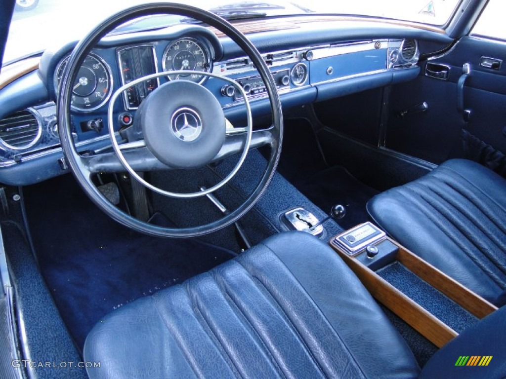 Blue Interior 1971 Mercedes-Benz SL Class 280 SL Roadster Photo #54704068