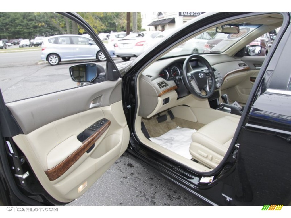 2009 Accord EX-L Sedan - Crystal Black Pearl / Ivory photo #12