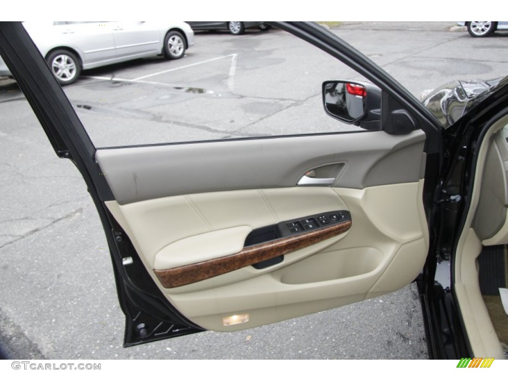 2009 Accord EX-L Sedan - Crystal Black Pearl / Ivory photo #14