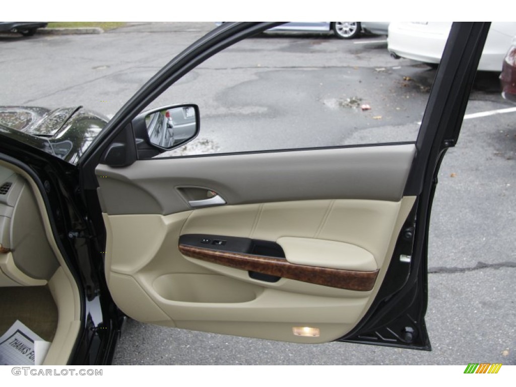 2009 Accord EX-L Sedan - Crystal Black Pearl / Ivory photo #21