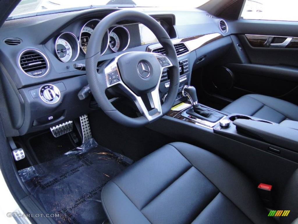Black Interior 2012 Mercedes-Benz C 250 Sport Photo #54705376