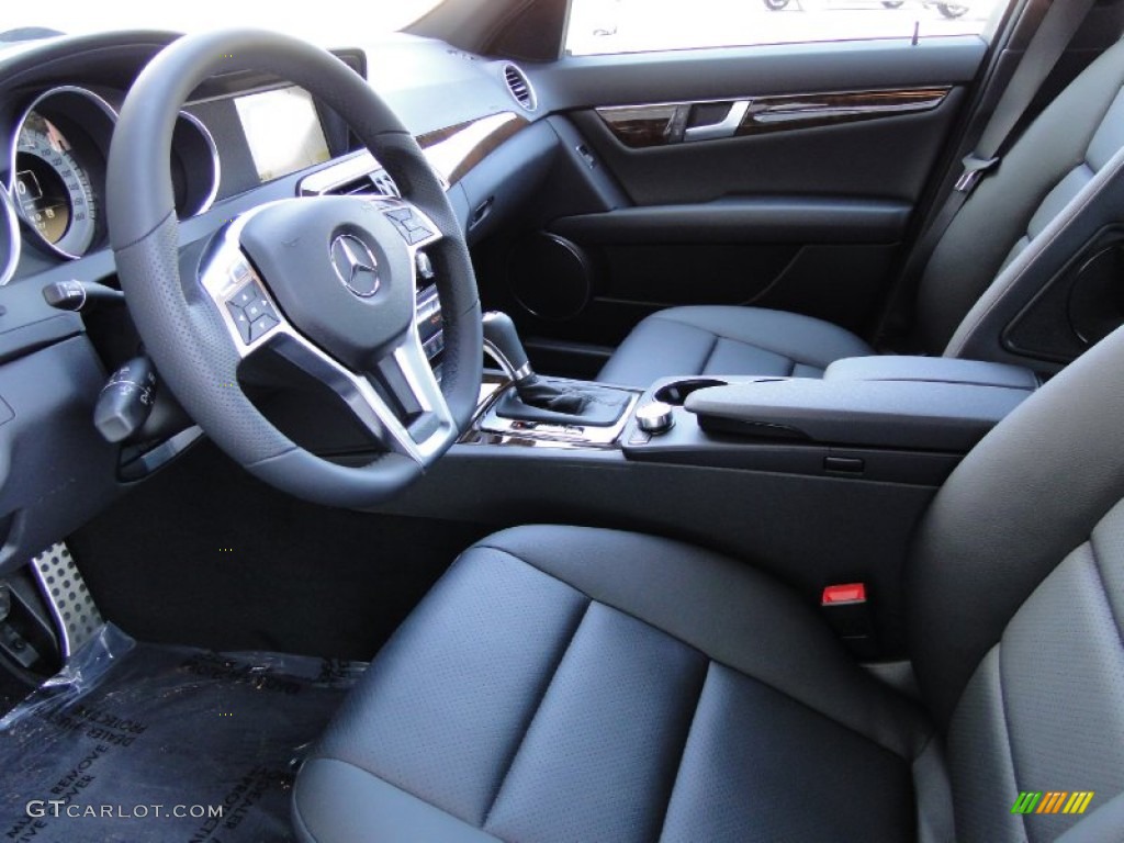 Black Interior 2012 Mercedes-Benz C 250 Sport Photo #54705441