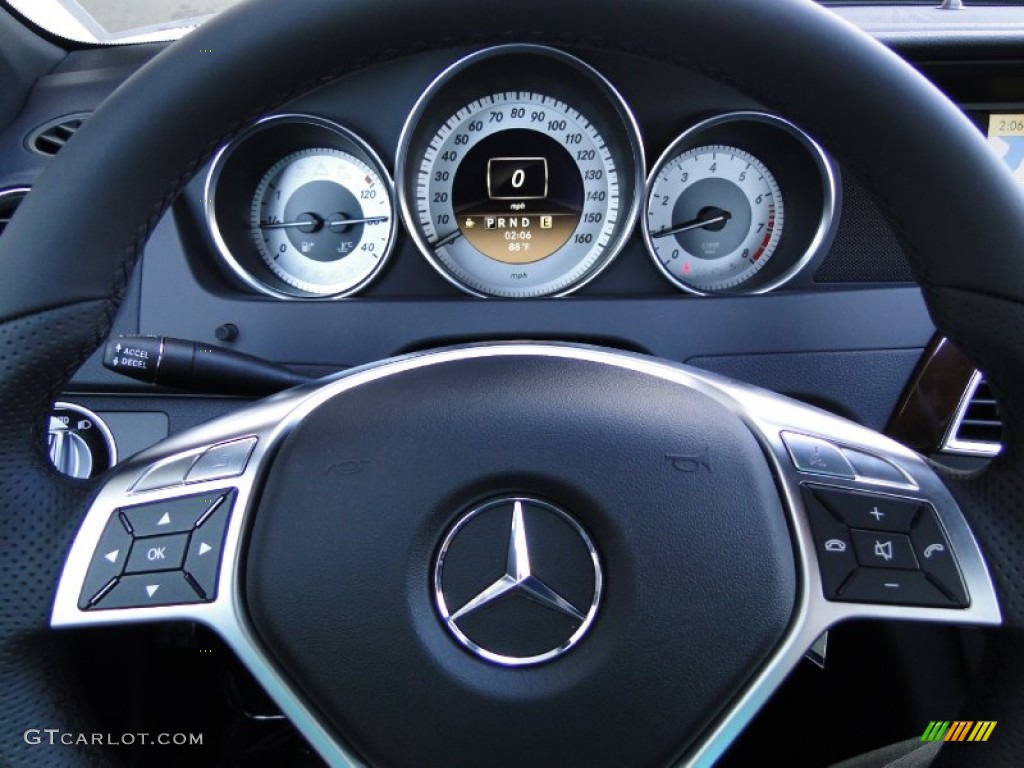 2012 Mercedes-Benz C 250 Sport Black Steering Wheel Photo #54705466