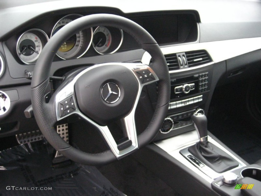 Black Interior 2012 Mercedes-Benz C 250 Coupe Photo #54706065