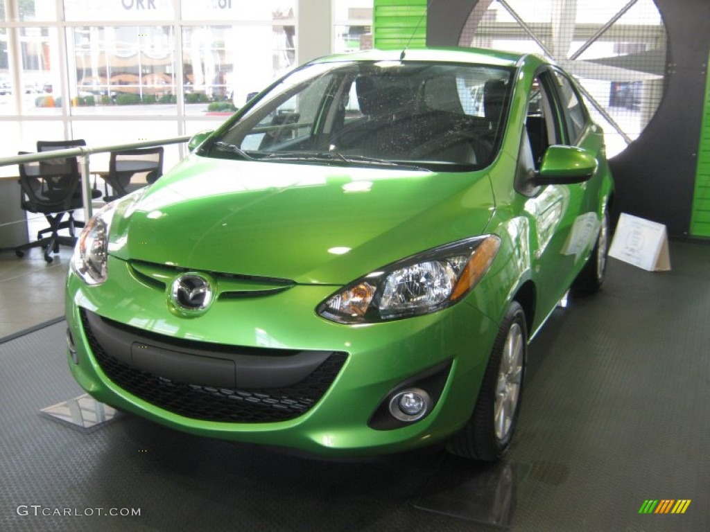 2011 MAZDA2 Touring - Spirited Green Metallic / Black photo #1