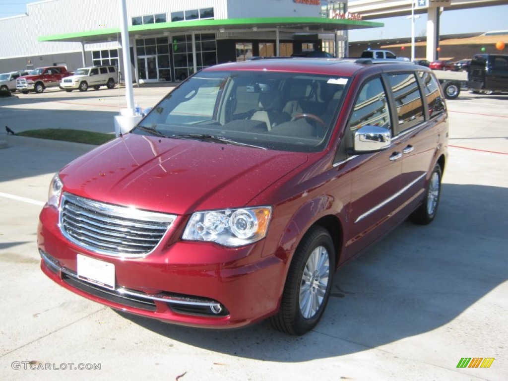 2012 Town & Country Limited - Deep Cherry Red Crystal Pearl / Dark Frost Beige/Medium Frost Beige photo #1