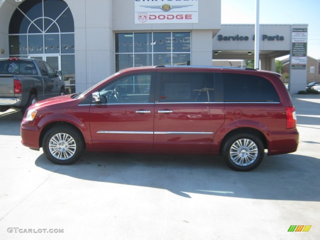 2012 Town & Country Limited - Deep Cherry Red Crystal Pearl / Dark Frost Beige/Medium Frost Beige photo #2