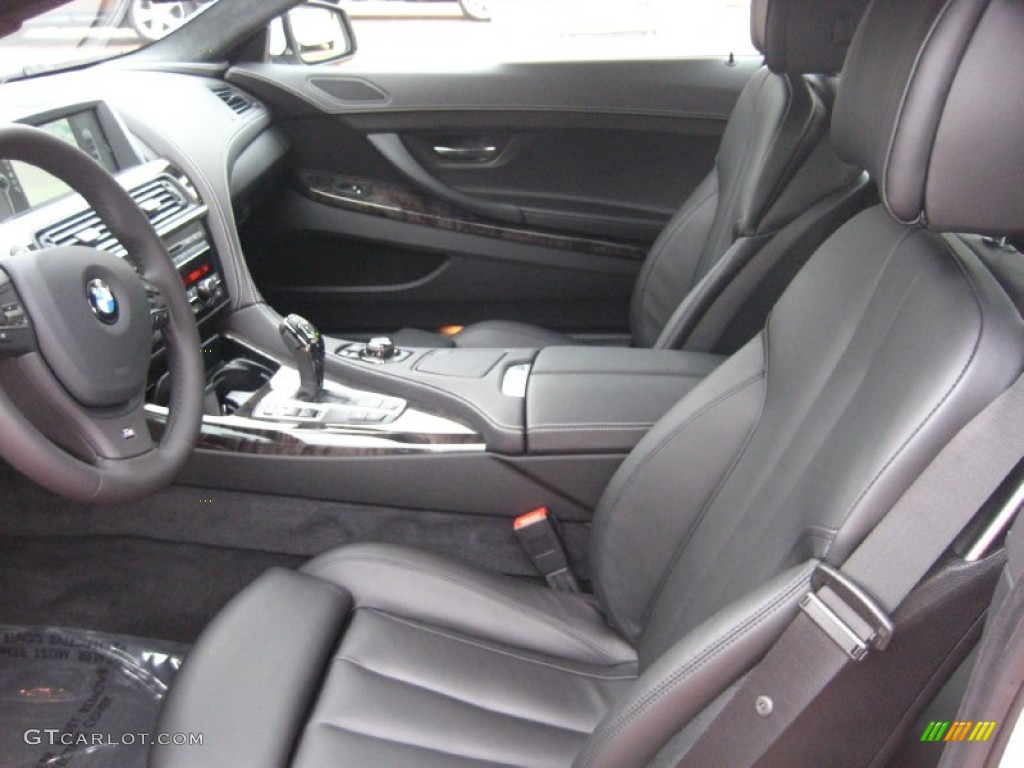 Black Nappa Leather Interior 2012 BMW 6 Series 650i Coupe Photo #54706600