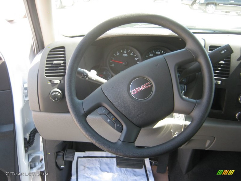 2012 GMC Sierra 1500 SL Crew Cab Dark Titanium Steering Wheel Photo #54707740