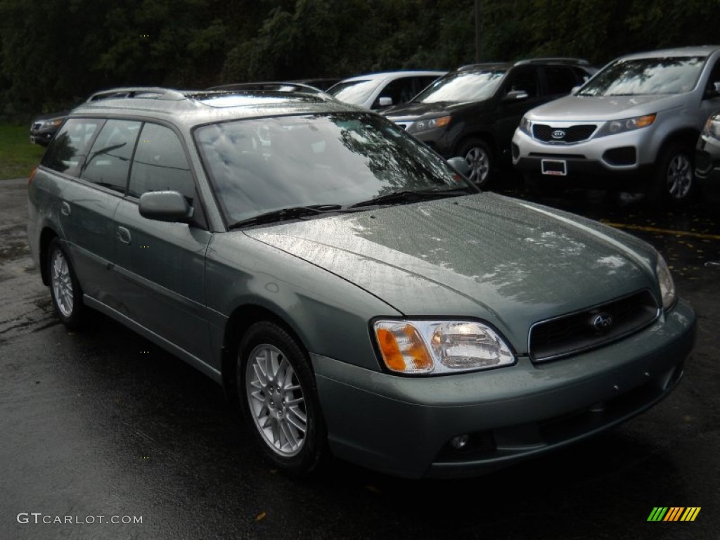 2003 Legacy L Wagon - Seamist Green Pearl / Gray photo #15