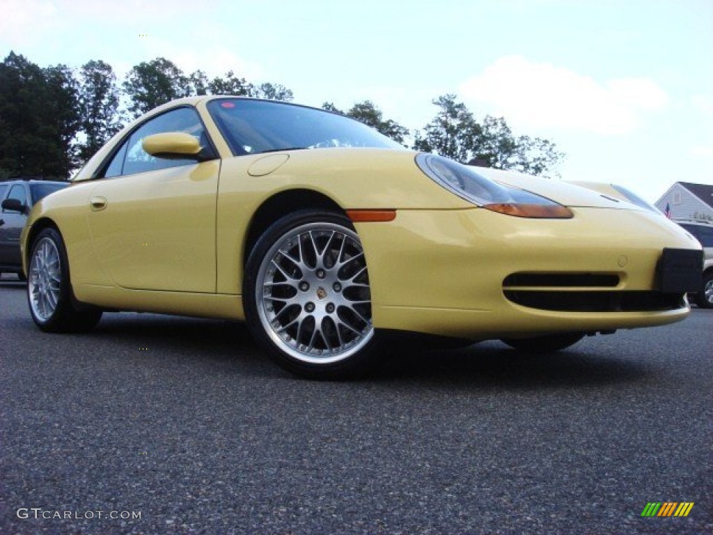 1999 911 Carrera Cabriolet - Pastel Yellow / Boxster Red photo #2