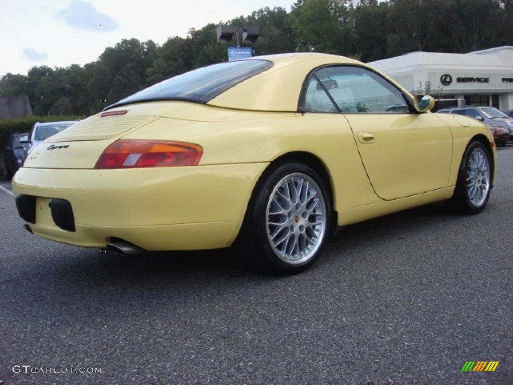 1999 911 Carrera Cabriolet - Pastel Yellow / Boxster Red photo #4