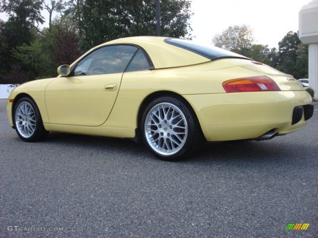 1999 911 Carrera Cabriolet - Pastel Yellow / Boxster Red photo #6