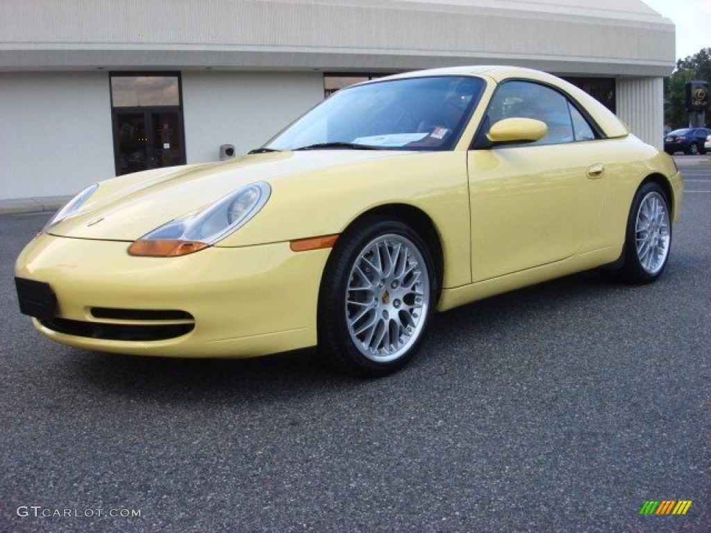 Pastel Yellow 1999 Porsche 911 Carrera Cabriolet Exterior Photo #54708760