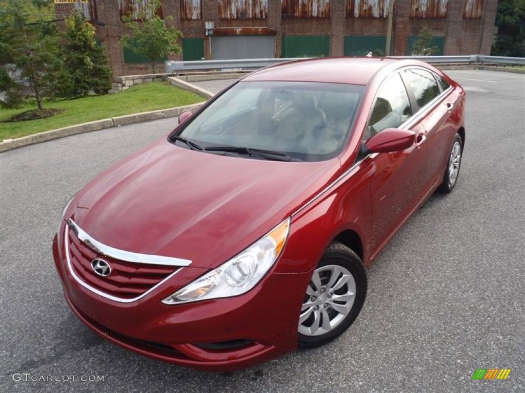 2011 Sonata GLS - Venetian Red / Camel photo #2