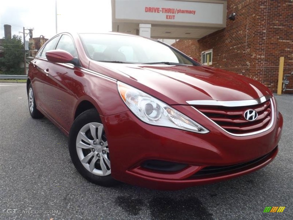 2011 Sonata GLS - Venetian Red / Camel photo #30