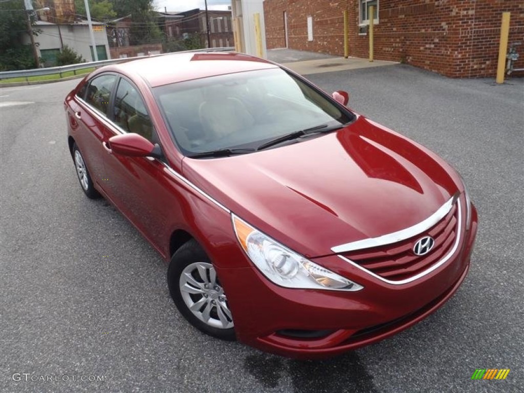 2011 Sonata GLS - Venetian Red / Camel photo #31