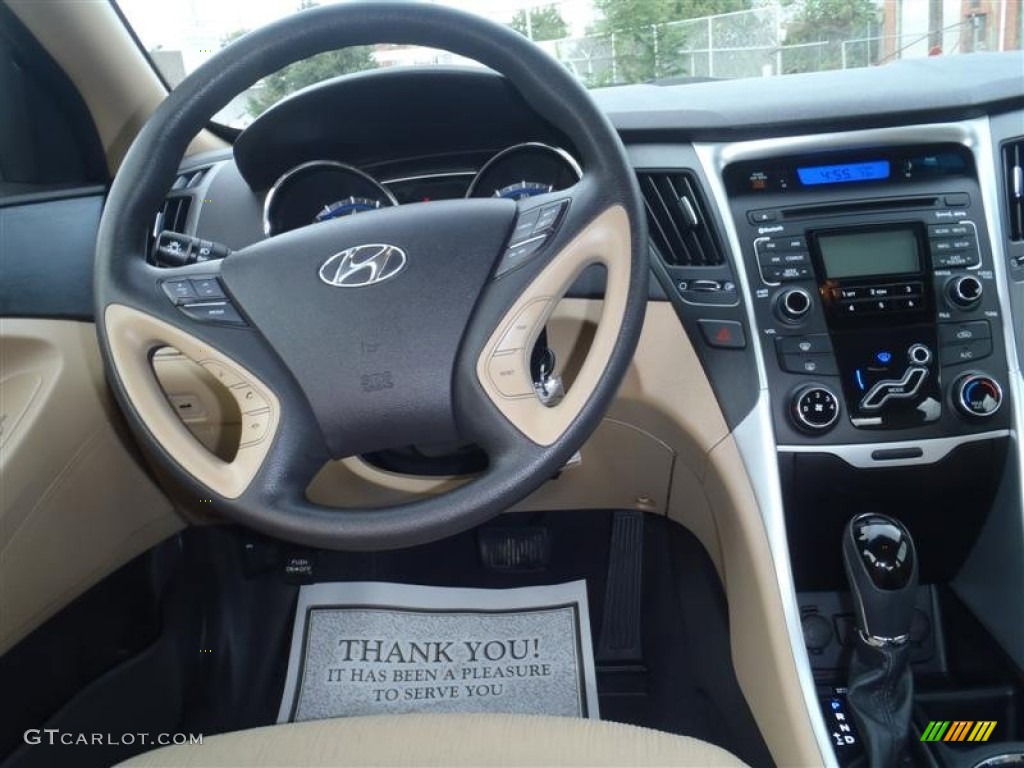2011 Hyundai Sonata GLS Camel Steering Wheel Photo #54709249