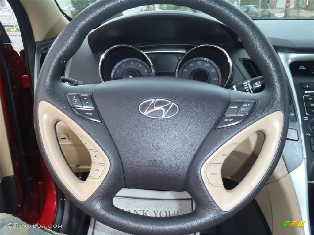2011 Sonata GLS - Venetian Red / Camel photo #48