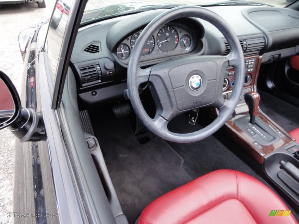 1998 BMW Z3 2.8 Roadster Red Steering Wheel Photo #54715686