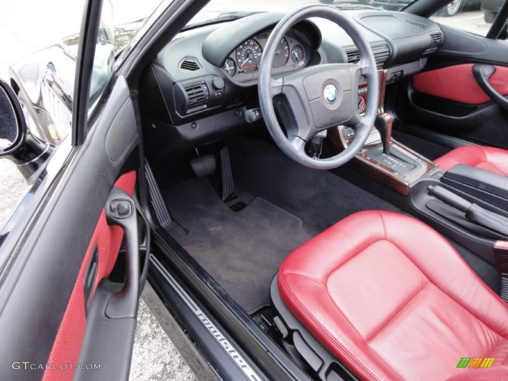 Red Interior 1998 BMW Z3 2.8 Roadster Photo #54715693