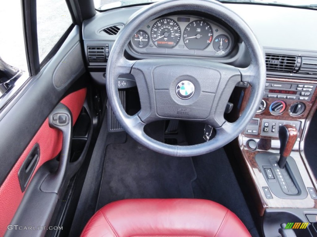 1998 BMW Z3 2.8 Roadster Red Steering Wheel Photo #54715880