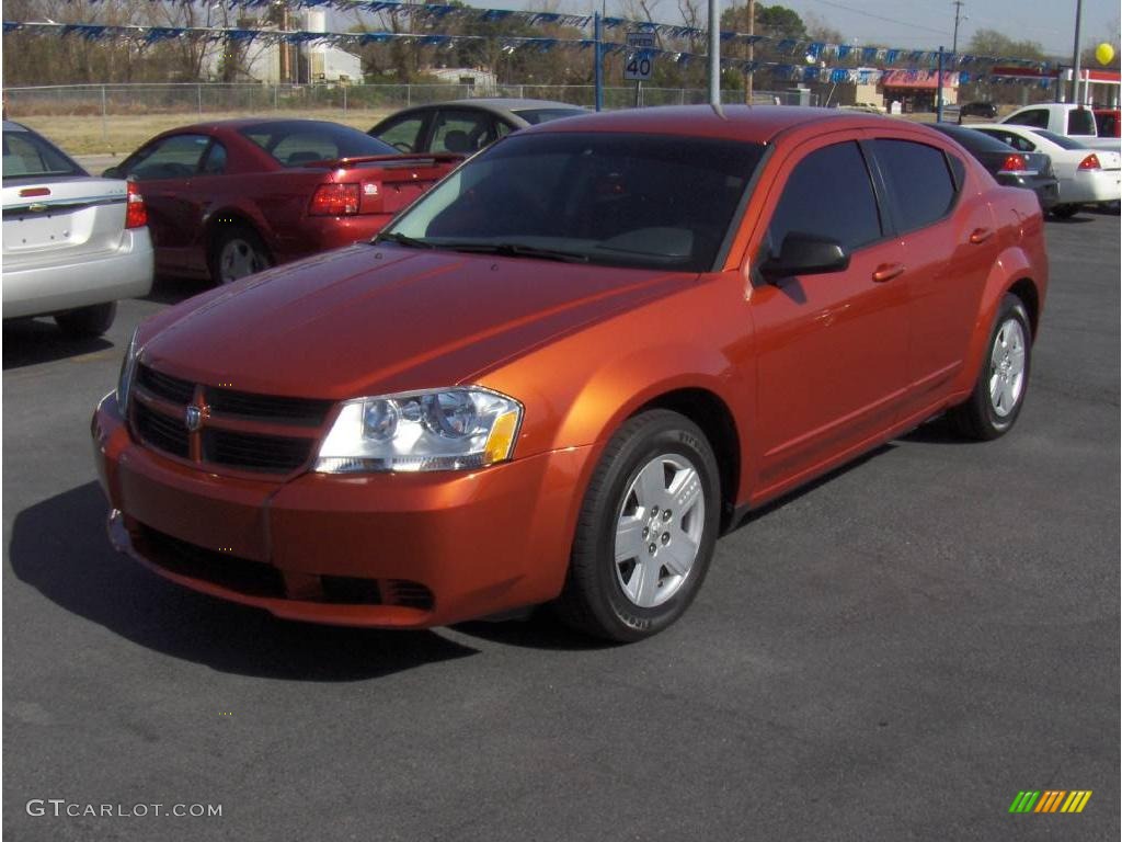 2008 Avenger SE - Sunburst Orange Pearl / Dark Slate Gray/Light Slate Gray photo #1