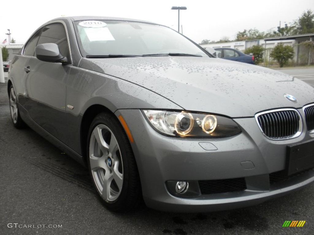 2010 3 Series 328i Coupe - Space Gray Metallic / Black photo #3