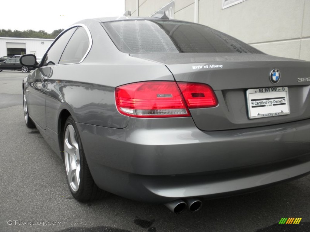 2010 3 Series 328i Coupe - Space Gray Metallic / Black photo #9