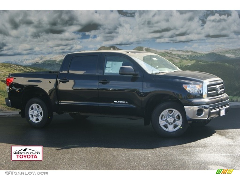 2012 Tundra CrewMax 4x4 - Black / Black photo #1