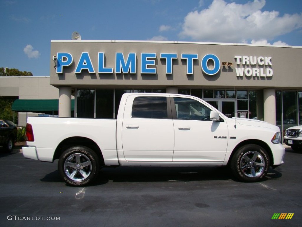 2010 Ram 1500 Sport Crew Cab 4x4 - Stone White / Dark Slate Gray photo #1