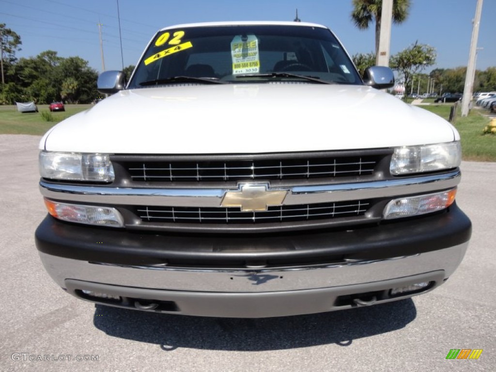 2002 Silverado 1500 LS Extended Cab 4x4 - Summit White / Graphite Gray photo #13