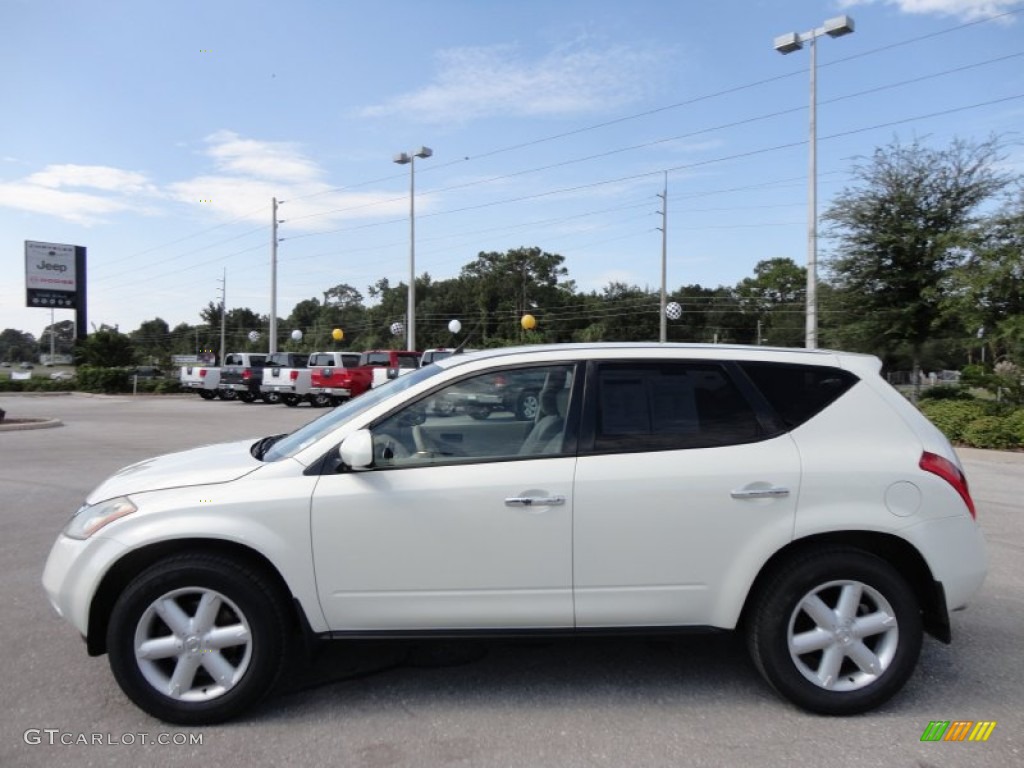 2003 Murano SE - Glacier White Pearl / Cafe Latte photo #2