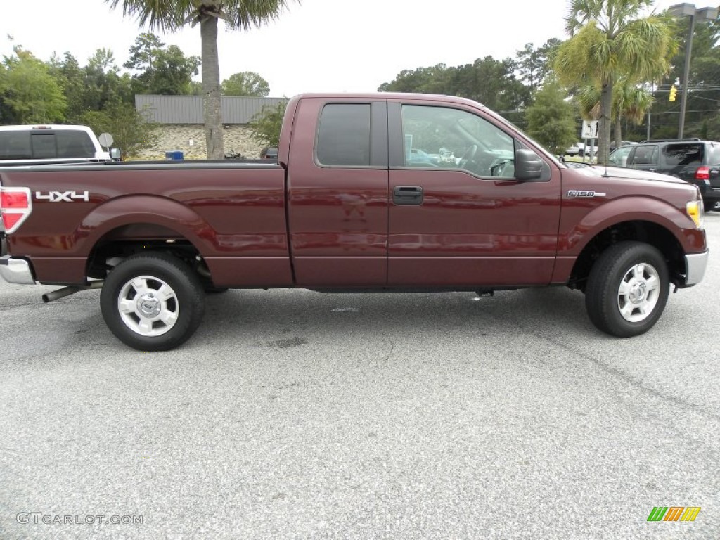 2010 F150 XLT SuperCab 4x4 - Royal Red Metallic / Medium Stone photo #12