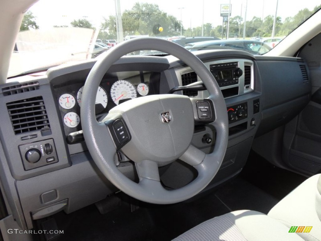 2007 Dodge Ram 1500 ST Regular Cab Medium Slate Gray Steering Wheel Photo #54726397