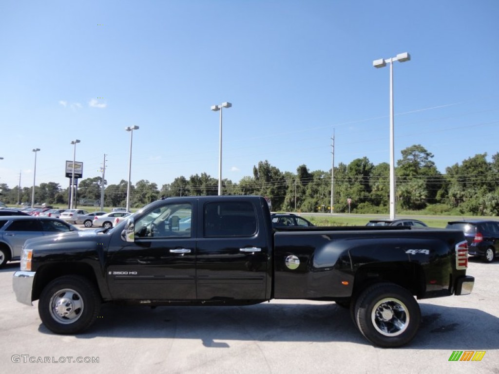 Black 2009 Chevrolet Silverado 3500HD LTZ Crew Cab 4x4 Dually Exterior Photo #54727381