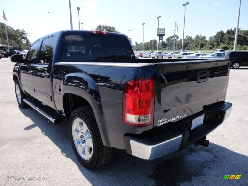 Midnight Blue Metallic 2009 GMC Sierra 1500 SLE Crew Cab Exterior Photo #54727540