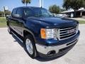 Midnight Blue Metallic 2009 GMC Sierra 1500 SLE Crew Cab Exterior