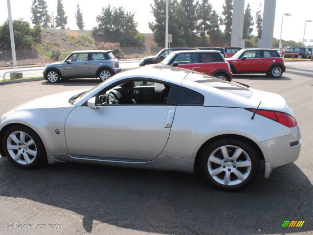 2004 350Z Enthusiast Coupe - Chrome Silver Metallic / Carbon Black photo #12