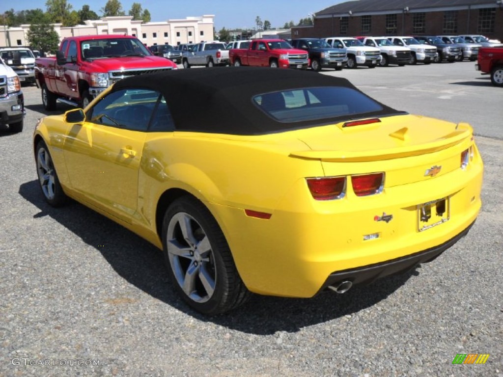 2012 Camaro LT/RS Convertible - Rally Yellow / Black photo #2