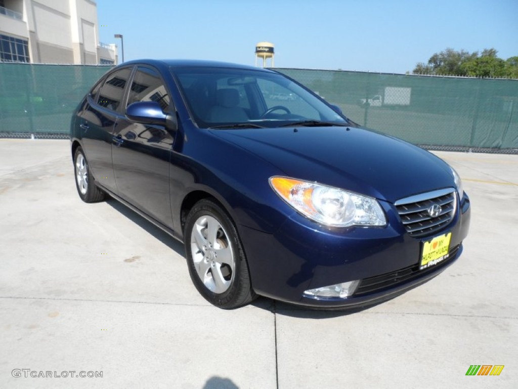 2007 Elantra GLS Sedan - Regatta Blue / Gray photo #1