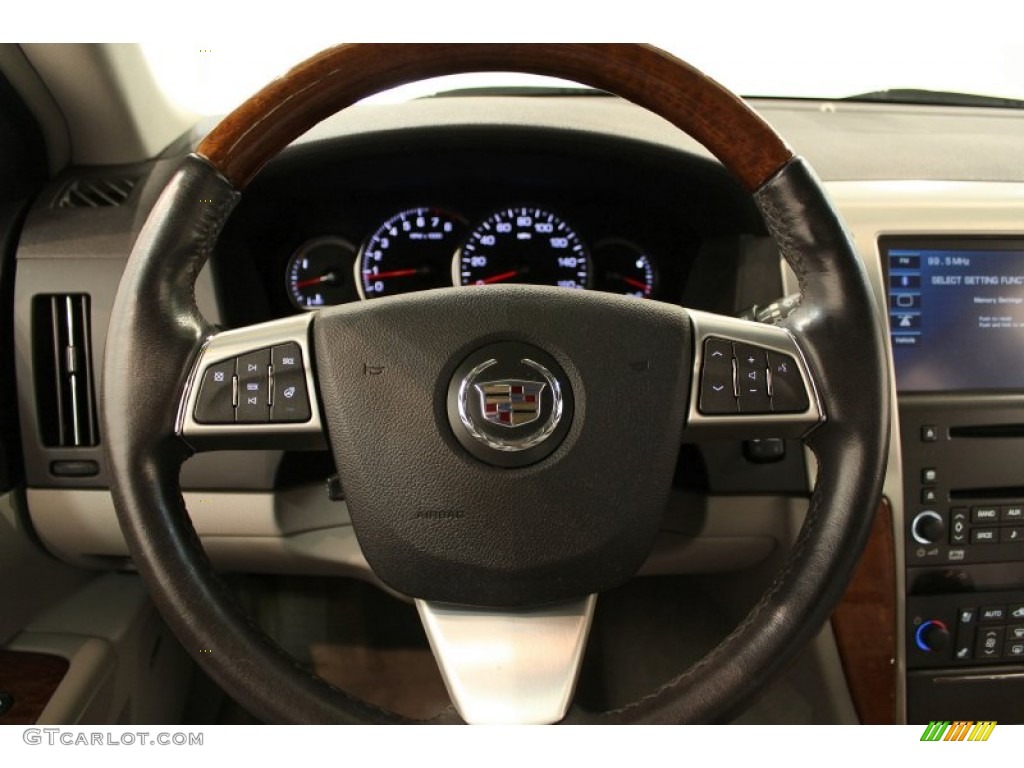 2008 Cadillac STS V6 Light Gray Steering Wheel Photo #54730163