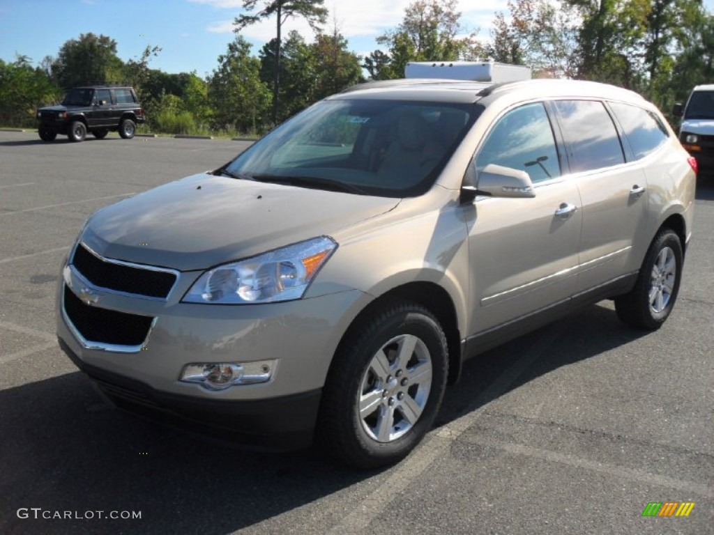 2012 Traverse LT - Gold Mist Metallic / Cashmere/Dark Gray photo #1