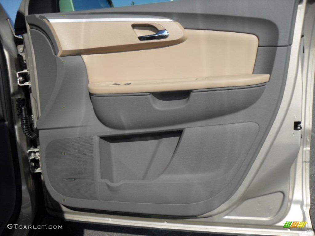 2012 Chevrolet Traverse LT Cashmere/Dark Gray Door Panel Photo #54733097