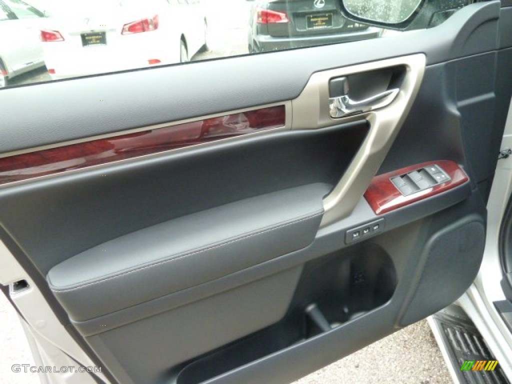 2011 Lexus GX 460 Premium Black/Auburn Bubinga Door Panel Photo #54733823