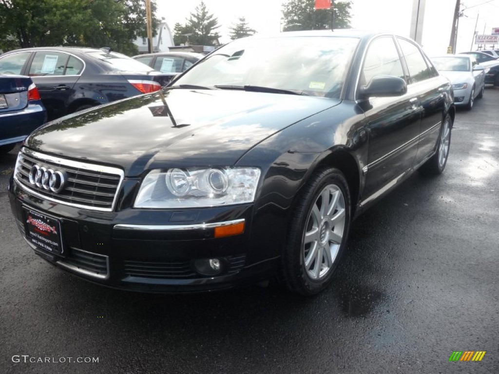 2005 A8 4.2 quattro - Brilliant Black / Black/Amaretto photo #1