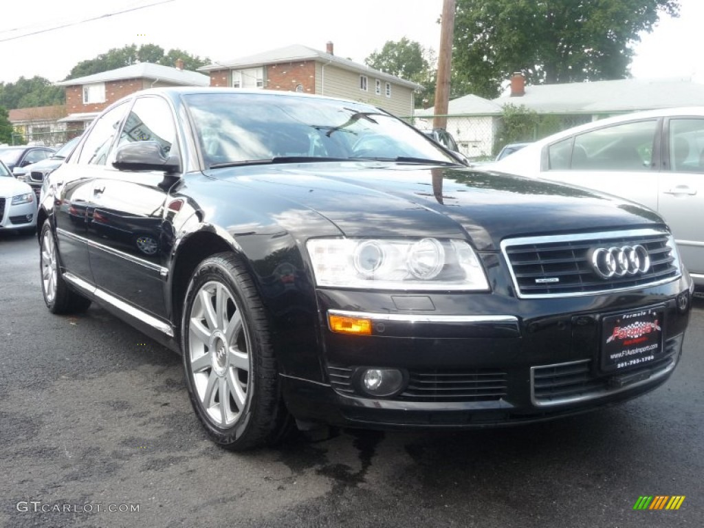 2005 A8 4.2 quattro - Brilliant Black / Black/Amaretto photo #2